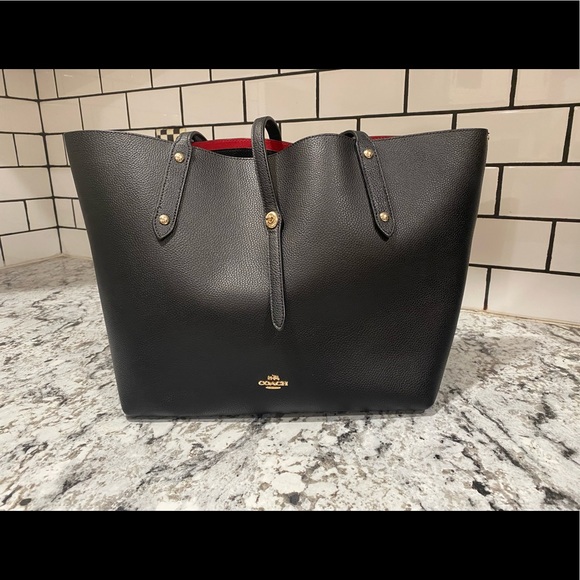 Coach Handbags - Coach Market Tote Black Leather